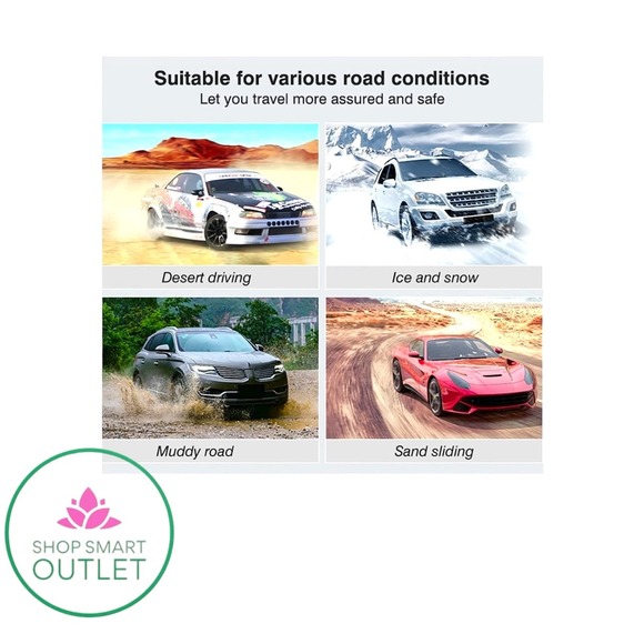 GOOD ROAD TIRE Snow Chains - Premium Quality Strong Durable All Season Anti-Sk.. - Picture 5 of 12